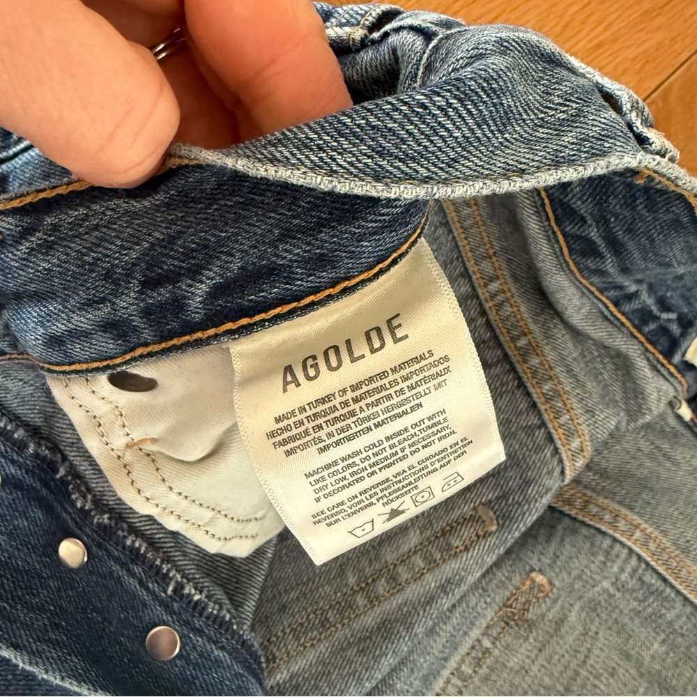 Agolde Riley High Rise Straight Crop Jeans - Picture 4 of 6
